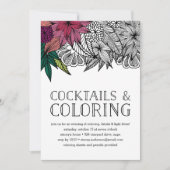 Cocktails et Coloring Party Invitation (Devant)