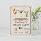 Cocktails et invitation à la fête du dîner (Debout devant)