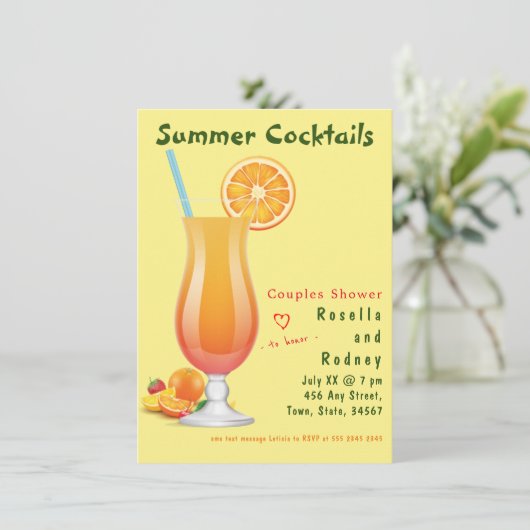 Cocktails été Couples Douche Invitation (Debout devant)