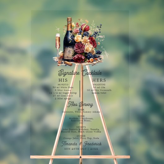 Cocktails Gold, Navy Blue et Burgundy Signature (Neutre)