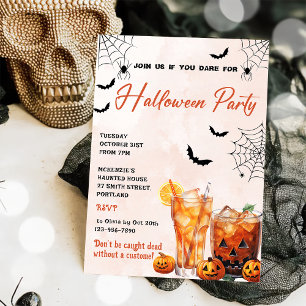 Cocktails Halloween Party Uitnodiging