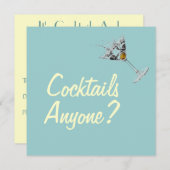 Cocktails Iedereen Mod Custom Invitations Kaart (Voorkant / Achterkant)