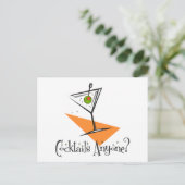 Cocktails iemand? briefkaart (Staand voorkant)