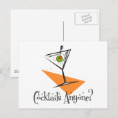 Cocktails iemand? briefkaart (Voorkant / Achterkant)