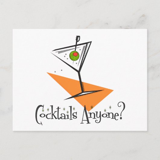 Cocktails iemand? briefkaart (Voorkant)