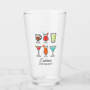 Cocktails Illustratie Omarm Diversiteit Modern Glas