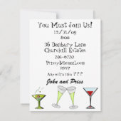 Cocktails / Invitation de fête par SRF (Dos)