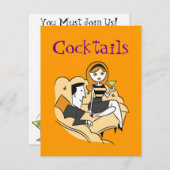 Cocktails / Invitation de fête par SRF (Devant / Derrière)