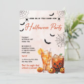 Cocktails Invitation de la fête d'Halloween (Debout devant)