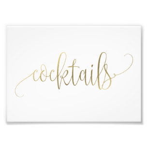 Cocktails kiezen uw formaat - Faux Gold Foto Afdruk