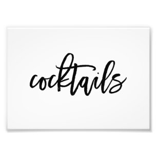 Cocktails kiezen uw grootte - geborsteld foto afdruk