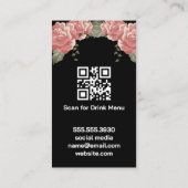 Cocktails Martini Logo | Marmer en Rozen Visitekaartje (Achterkant)