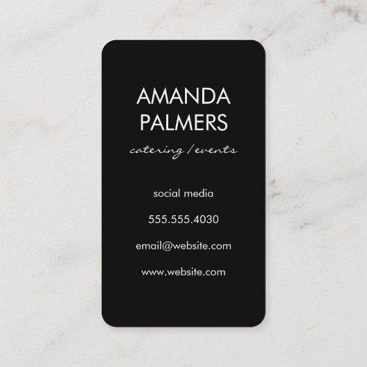 Cocktails Martini | Oranje zwarte textuur Visitekaartje (Achterkant)