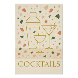 Cocktails - Mediterrane Villa. Perfect Poster