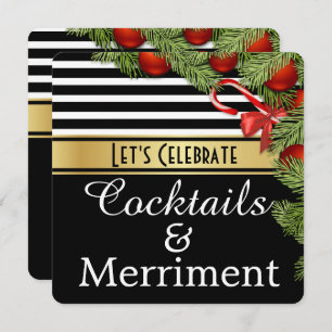 "Cocktails & Merriment" Invitation de Fête de Vaca