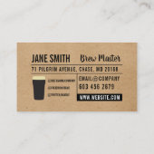 Cocktails mixtes | Carte de visite de brasserie (Dos)