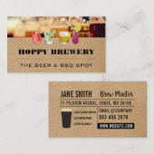 Cocktails mixtes | Carte de visite de brasserie (Devant / Derrière)