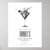 Cocktails modernes Boire Bachelor Affiche de bienv (Devant)