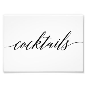 Cocktails Onderteken EDITABLE KLOR en GROOTTE MSC Foto Afdruk