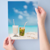 Cocktails op het strand flyer (Hand)
