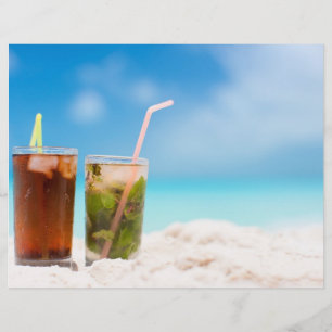 Cocktails op het strand flyer