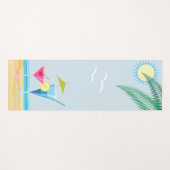 Cocktails op het strand met Flamingo Yoga Mat (Voorkant (horizontaal))