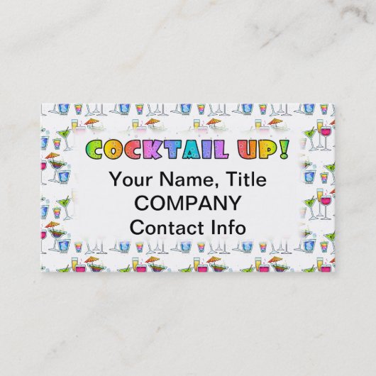 COCKTAILS OP! VISITEKAARTJE (Voorkant)