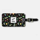 Cocktails Party Pattern Bagagelabel (Voorkant horizontaal)