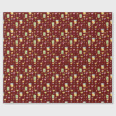 Cocktails Pattern Wrapping Paper Cadeaupapier (Vlak)