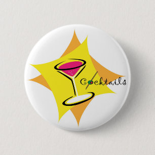 cocktails pin ronde button 5,7 cm