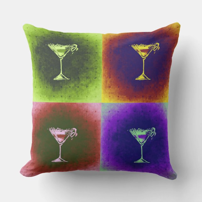 Cocktails Pop Art Buitenkussen (Voorkant)
