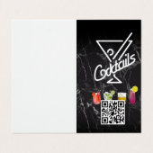 Cocktails | QR-code | Aangepast toevoegen Visitekaartjes (Buitenkant ongevouwen)