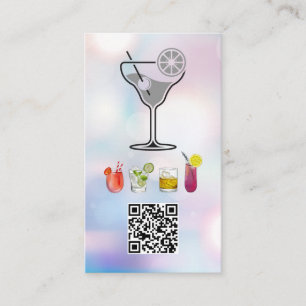 cocktails QR-code barman Visitekaartje