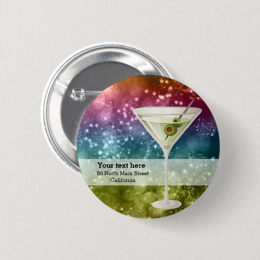 Cocktails Ronde Button 5,7 Cm (Voorkant /achterkant)