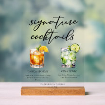 Cocktails Signature Dark & Stormy Gin et Tonic