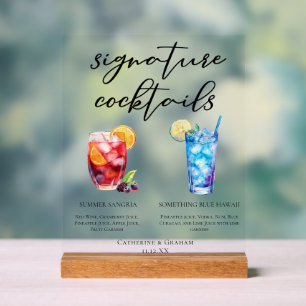 Cocktails Signature de l'été Sangria Bleu Piscine
