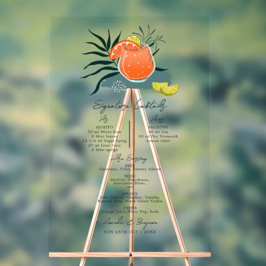 Cocktails Signature Mariage Italien Transparent (Neutre)