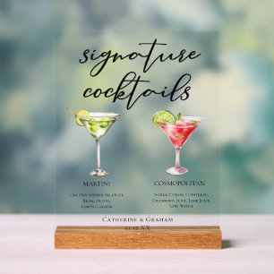 Cocktails Signature Martini Cosmopolitan Élégants