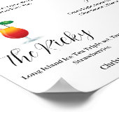 Cocktails signature simple bar mariage Poster (Coin)