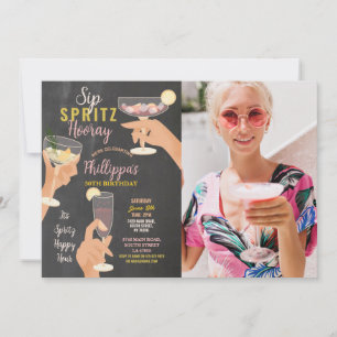 Cocktails Sip Spritz Photo Party Drink verjaardag Kaart