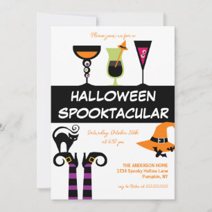 Cocktails Spooktacular Halloween Party Kaart