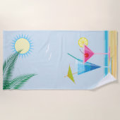 Cocktails sur la serviette de plage de plage (Devant)