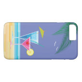 Cocktails tropicaux iPhone 7 Plus Coque - violet (Dos (Horizontal))