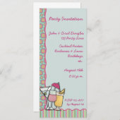 Cocktails Uitnodiging (Voorkant / Achterkant)