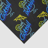 Cocktails Umbrella Drink Neon Sign Tissuepapier (Detail)