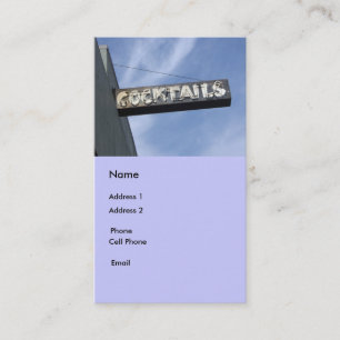 cocktails visitekaartje