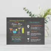 Cocktails Vrijgezellenfeest Itinerary Bachelorette Programma (Staand voorkant)
