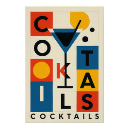 Cocktails-weergave - gestructureerde stijl perfect poster
