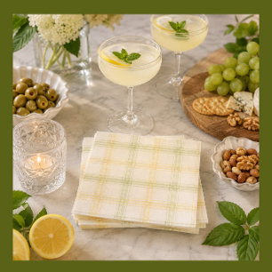 Cocktailservet Lime & Citroen Plaid Gin & Toni Servet