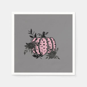 Cocktailservetten, roze en zwarte Leopard pompoen Servet